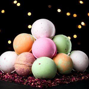 SERICIN+ BATH BOMB-ORANGE BLOSSOM / FRESH RAIN / STRAWBERRY CHAMPAGNE-NEW-SEALED